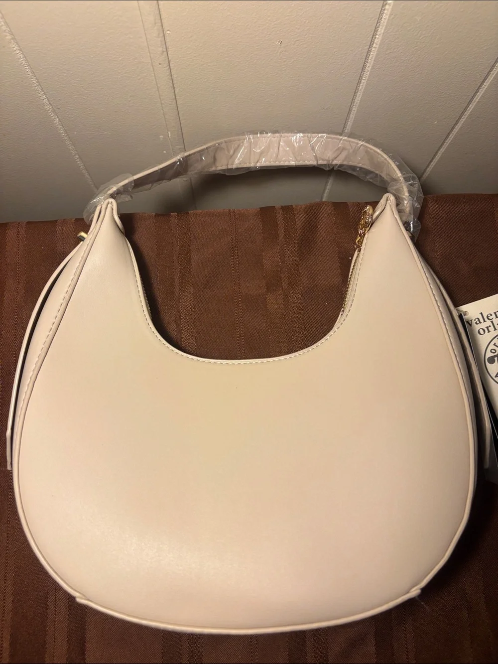 NWT Valentino Orlandi Studded Crescent Hobo Bag with Detachable Wallet